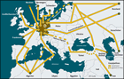 Infografik: Erdgas-Pipelines aus Europa nach Deutschland