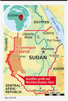 Infografik: Sudan, Darfur: Landkarte; Groansicht [FR]
