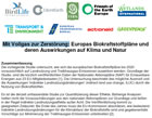 IEEP-Studie: Europas Biokraftstoffplne und deren Auswirkungen auf Klima und Natur