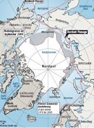 Nordost-Passage-Arktis:  Grafik Groansicht