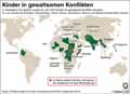 Kinder_in_gewaltsamen Konflikten-Welt-2015: Globus Infografik 11306/ 14.10.2016